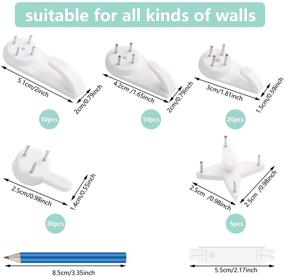 img 2 attached to Invisible Nail Wall Screws Hooks: 75 Piece Set for Traceless Hangers, Non-Mark Picture Frame Mounting and More - Simple Style Design