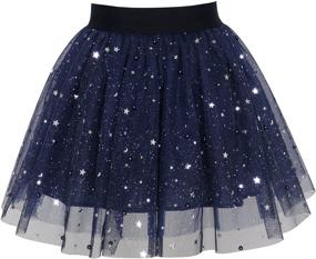 img 3 attached to Shop Now for Girls' White Sparkling Dance Skirt in Skirts & Skorts!