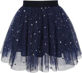 img 4 attached to Shop Now for Girls' White Sparkling Dance Skirt in Skirts & Skorts!