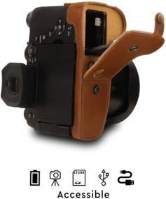 img 2 attached to MegaGear Ever Ready Leather Camera Case Compatible With Leica V-Lux 5