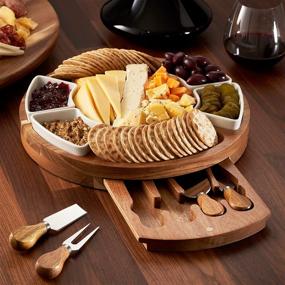 img 3 attached to Premium Cheese Cutting Board Set