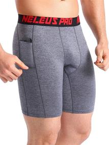 img 1 attached to 🩳 Neleus Men's 3 Pack Compression Shorts with Pocket: Efficient Fitness Gears for Men