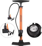 🚴 hopopro high pressure bike floor pump with gauge - 160 psi hand/foot activated pump for presta, schrader & dunlop valves logo