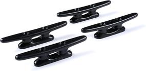 img 3 attached to 🚣 Mxeol Black Nylon Cleats for Boat Dock - 4 Inch, 6 Inch (Pack of 4)