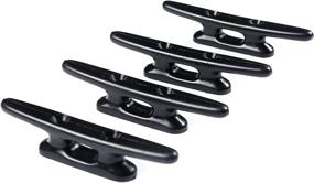 img 4 attached to 🚣 Mxeol Black Nylon Cleats for Boat Dock - 4 Inch, 6 Inch (Pack of 4)