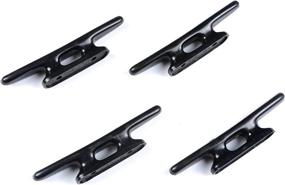 img 2 attached to 🚣 Mxeol Black Nylon Cleats for Boat Dock - 4 Inch, 6 Inch (Pack of 4)