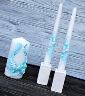 🕯️ magik life unity wedding candle set - elegant wedding accessories for reception and ceremony - decorative teal pillars logo