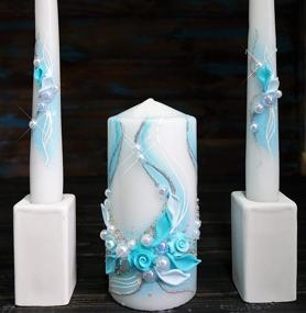 img 2 attached to 🕯️ Magik Life Unity Wedding Candle Set - Elegant Wedding Accessories for Reception and Ceremony - Decorative Teal Pillars