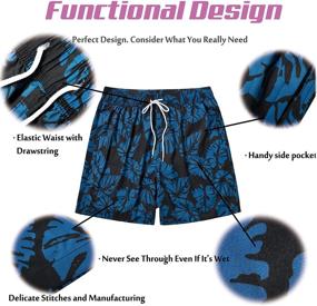 img 1 attached to SNOW DREAMS Boys Quick Dry Swim Trunks with Pocket - Lightweight Bathing Suits and Swim Shorts
