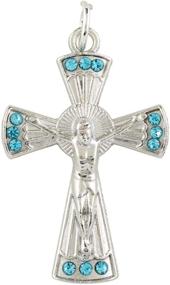 img 2 attached to Assorted Color Rhinestone Crucifix Pendants