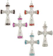 assorted color rhinestone crucifix pendants logo