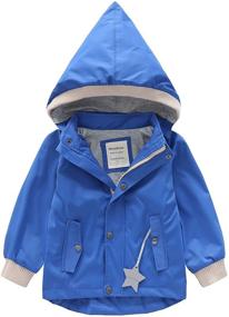 img 4 attached to BINIDUCKLING Girl Jacket: Stylish Hooded Windbreaker with Waterproof Zip Up-Button Outwear for Kids - Rain Coat