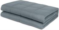 🛌 huloo sleep adults weighted blanket queen 20lbs, cooling heavy blanket with premium glass beads (60x80, gray), 100% breathable material weighted throw blanket for optimal relaxation and sleep logo