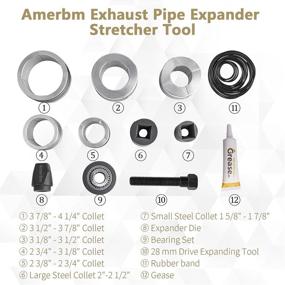 img 2 attached to 🔧 Amerbm Exhaust Pipe Expander Stretcher Tool Set 1-5/8 to 4-1/4 Inches with Rubber Rings - 12PCS Muffler Pipe Spreader Automotive Car Tool Kit - Tail Pipe Tube Expander Tool for Better Performance