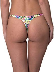 img 1 attached to RELLECIGA Womens Tie Side Bikini Bottom