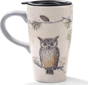 img 3 attached to 🦉 Charming Minigift: Ceramic Travel Coffee Mug with 16Oz Capacity – Playful Owl Design