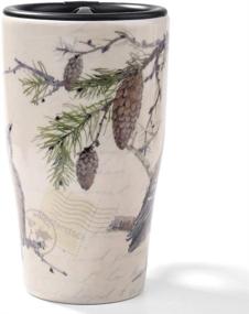 img 1 attached to 🦉 Charming Minigift: Ceramic Travel Coffee Mug with 16Oz Capacity – Playful Owl Design