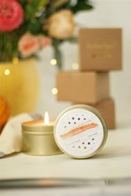 img 1 attached to 🎃 BonBon Pumpkin Chai Candle: Luxurious Aromatherapy in a Gold Travel Tin -- All-Natural, Non-Toxic, and 100% Soy Wax with Exquisite White Vanilla Pumpkin Fragrance Infused with Cinnamon, Ginger, and All Spice