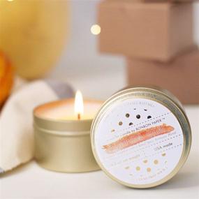 img 2 attached to 🎃 BonBon Pumpkin Chai Candle: Luxurious Aromatherapy in a Gold Travel Tin -- All-Natural, Non-Toxic, and 100% Soy Wax with Exquisite White Vanilla Pumpkin Fragrance Infused with Cinnamon, Ginger, and All Spice