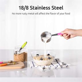 img 2 attached to 🥄 U-Taste 12 Piece Stainless Steel Measuring Cups and Spoons Set: 7 Cups & 5 Spoons in 18/8 Stainless Steel