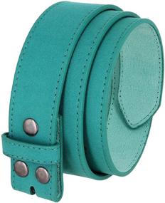 img 4 attached to 👗 Stylish and Versatile 1 1/2" Wide Casual Suede Leather Belt Strap for Women