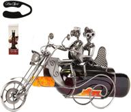 🏍️ upscale innovations: motorcycle couple sculpture with wine rack and table top stand, including wine bottle vacuum stopper and foil cutter логотип