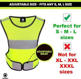 img 2 attached to 🏃 Stay Safe and Visible with HiVisible Reflective Vest - Essential Reflective Running Gear for Night Running, Biking, and Walking!