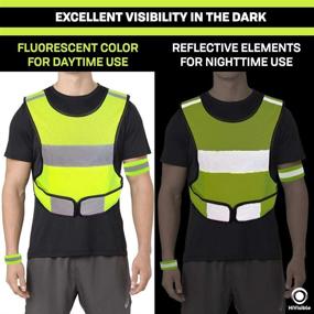 img 1 attached to 🏃 Stay Safe and Visible with HiVisible Reflective Vest - Essential Reflective Running Gear for Night Running, Biking, and Walking!