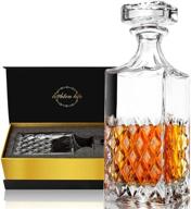 🥃 exquisite lighten whiskey decanter crystal stopper: a must-have addition to your bar logo