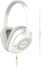img 4 attached to Koss UR42iW White Over-Ear Headphones with In-Line Microphone, Touch Remote, Dual Choice Entry Cord, 3.5mm Plug – Wired