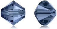 💎 200pcs authentic preciosa bicone crystal beads 3mm (0.12 inch) small montana - swarovski crystals compatible 5301/5328 logo
