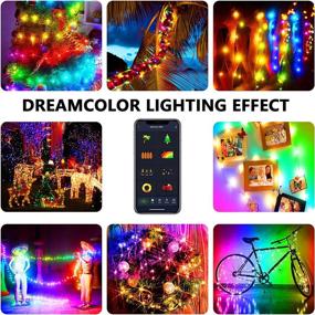 img 1 attached to Enhance Your Space with Smart Fairy String Lights: Remote App Control, Music Sync, 33Ft Hanging Twinkle Lights-66 LED for Indoor and Outdoor Décor (32.8Ft)