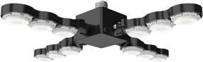 img 4 attached to SANSI 60W LED Garage Bay Light - Super Bright 6000lm Daylight Bulbs with Adjustable Panels for Garage, Warehouse, Basement