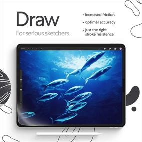 img 2 attached to 📱 Matte Paperlike Screen Protector for iPad Pro 12.9 Inch - Ideal for Drawing, Writing, and Note-taking - Set of 2
