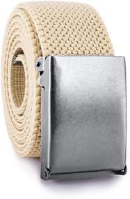 img 4 attached to Decalen Automatic Buckle Canvas Breathable Men's Accessories for Belts