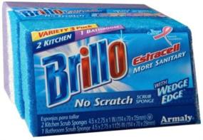 img 1 attached to 🧽 Brillo Estracell No-Scratch Edge Wedges for Kitchen & Bath, Pack of 3