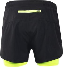 img 1 attached to ARSUXEO Men's 🏃 2-in-1 Active Training Running Shorts