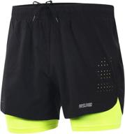 arsuxeo men's 🏃 2-in-1 active training running shorts logo