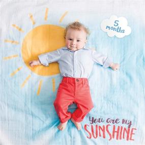 img 4 attached to 🌞 Lulujo Baby’s First Year Milestone Blanket and Card Set: Perfect Baby Shower Gift for Precious Memories, 40in x 40in, You Are My Sunshine