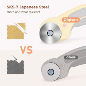 img 2 attached to 🔪 Premium Japanese Steel Quilting Rotary Cutter Blades - 10PCS 45mm Refills for Olfa Fiskars and More, Ideal for Fabric Cutting, Sewing, Scrapbooking, and Quilting Projects