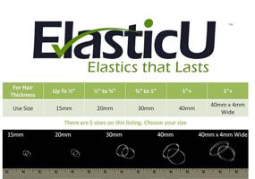 img 1 attached to Strong & Reusable Hair Elastics - Clear Premium Polybands Pack of 70 by ElasticU