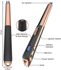 img 3 attached to 🕯️ Megainvo Электрический Зажигалка для свечей: USB-заряжаемая дуговая плазменная зажигалка для свечей, газовых грилей, кухонь, плит, кемпинга и фейерверков