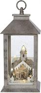 🏚️ raz imports winter country church lighted lantern - 5.5" x 5.5" x 12.2 logo