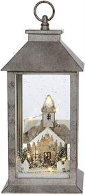 img 2 attached to 🏚️ RAZ Imports Winter Country Church Lighted Lantern - 5.5" x 5.5" x 12.2