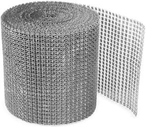 img 3 attached to 💎 Add Glamour and Sparkle to Your Events with Silver Diamond Sparkling Rhinestone Mesh Ribbon - Perfect for Wedding Cakes, Birthdays, Baby Showers, Arts & Crafts!