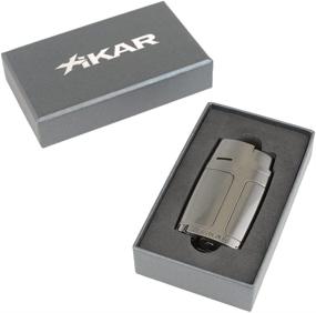 img 1 attached to 🔥 Xikar ELX Double Jet Flame Lighter: The Ultimate Cigar Tool with 9mm Cigar Punch and Sleek Ergonomic Design - G2 Gunmetal