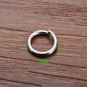 img 1 attached to 🔗 200PCs HOUSWEETY Silver Tone Stainless Steel Open Jump Rings - 10mmx1.4mm, Durable & Versatile Metal Rings for Jewelry Making