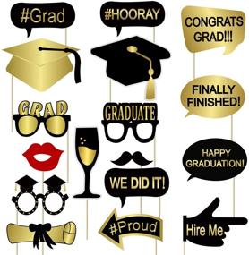 img 2 attached to Tifeson Graduation Photo Booth Props and Inflatable Selfie Frame - Graduation Party Decorations for College & High School 2021, NO DIY Required - 18 Counts