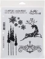 🦌 набор тиснения tim holtz reindeer flight - stampers anonymous, 7" x 8.5 логотип
