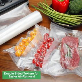 img 1 attached to 🔒 WishDirect Vacuum Sealer Bags Rolls 4-Pack 11"x 25' - Compatible with FoodSaver, BPA-Free, Ideal for Sous Vide and Food Storage (100 Ft Total)